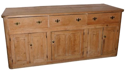 Lot 22 - A Victorian stripped pine kitchen or dairy...