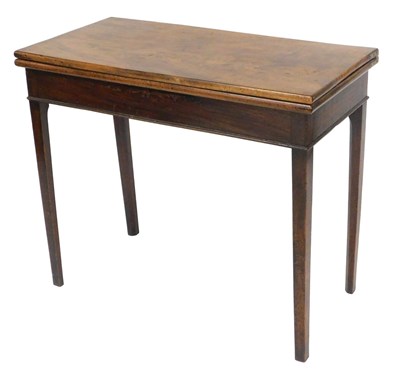 Lot 24 - A George III mahogany card table, with...