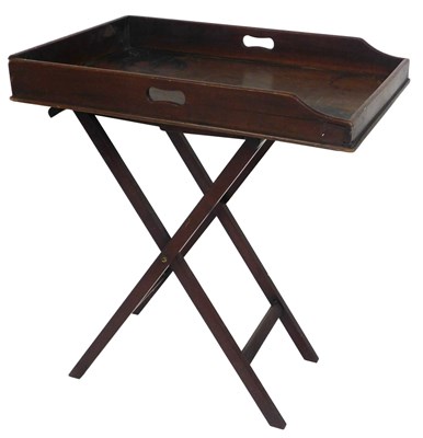 Lot 67 - A Victorian mahogany serving tray table and...