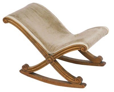 Lot 123 - A 19thC stained beech gout stool.