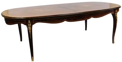 Lot 127 - A Louis XV style walnut mahogany and inlaid...