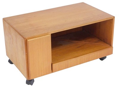 Lot 147 - A Danish Control teak television stand with...