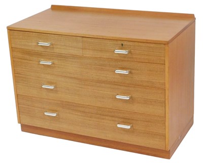 Lot 149 - A teak chest, of two short and three long...