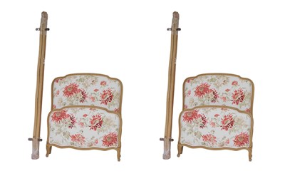Lot 162 - A pair of French style single bedsteads,...