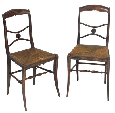 Lot 189 - A pair of early Regency simulated rosewood...