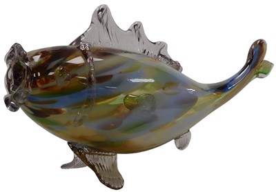 Lot 37 - A Murano glass figure of a fish, with...