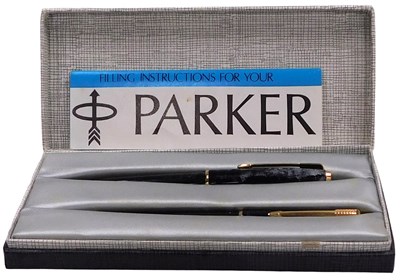 Lot 78 - A Parker black cased fountain pen and...