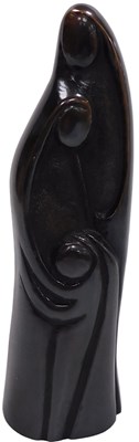 Lot 92 - A modernist bronze figure group, of the Virgin...