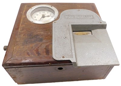 Lot 36 - An early 20thC Blick Stafsine time recorder...