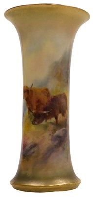 Lot 94 - A Royal Worcester porcelain vase circa 1916,...