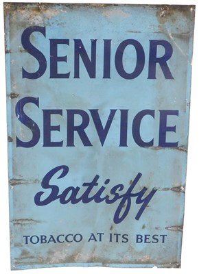 Lot 100 - An early 20thC painted metal Senior Service...