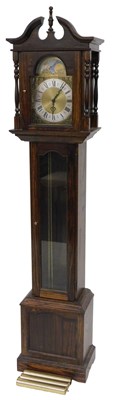 Lot 203 - A mahogany longcase clock, featuring moon...