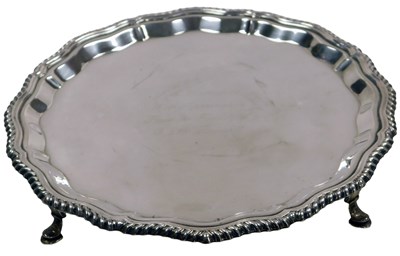 Lot 13 - An Elizabeth II silver salver, with a pie...