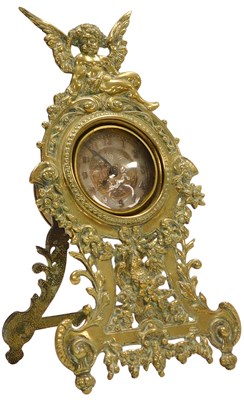 Lot 209 - A late 19thC brass cased strut clock, by The...