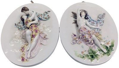 Lot 230 - A pair of late 19thC continental porcelain...