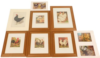 Lot 231 - A group of prints of cockerels and chickens,...