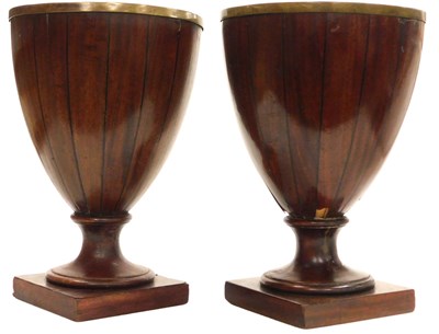 Lot 235 - A pair of Edwardian mahogany planters, of...