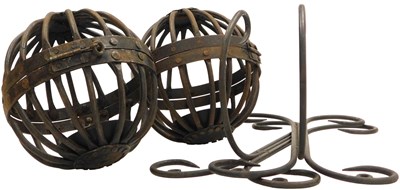 Lot 238 - A pair of 19thC cast iron whaling ship's...
