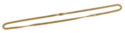 Lot 273 - A curb link neckchain, on a lobster claw clasp,...