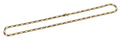 Lot 274 - A Figaro link neckchain, on a lobster claw...