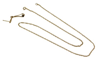 Lot 276 - A fine link neckchain, on a bolt ring clasp,...