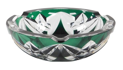 Lot 293 - A Val St Lambert green and clear cut glass...
