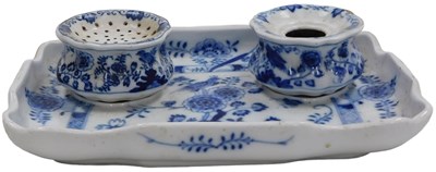 Lot 308 - A late 19thC Meissen porcelain blue and white...