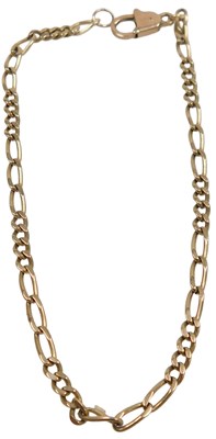 Lot 306 - A Figaro link bracelet, on a lobster claw...