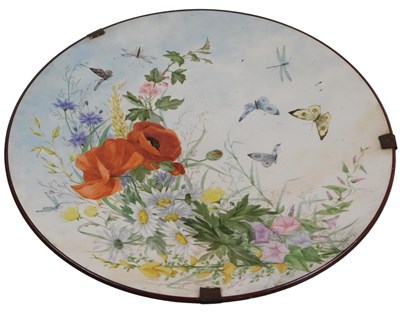 Lot 313 - A late 19thC French pottery dish, outside...