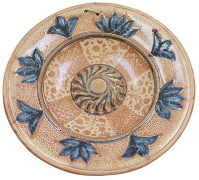Lot 314 - A 19thC Hispano-Moresque copper lustre and...