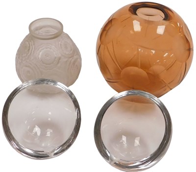 Lot 339 - A pair of 20thC Rosenthal cut glass ashtray...