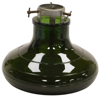 Lot 362 - An early 20thC Swiss Bulach green glass...