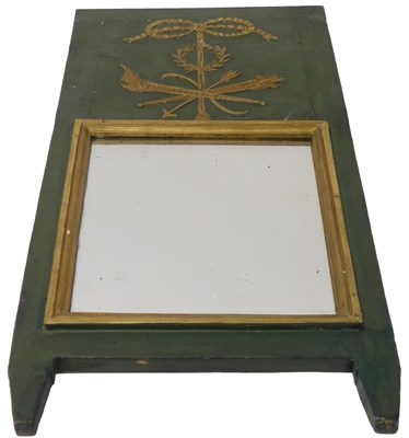 Lot 388 - A late 19thC French green painted and gilt...