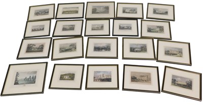 Lot 389 - A group of 19thC coloured engravings of...