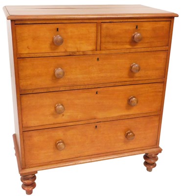 Lot 396 - A Victorian mahogany chest, of two short over...
