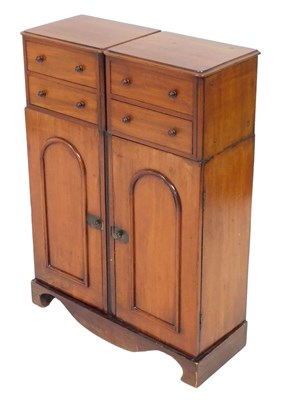 Lot 397 - A Victorian mahogany narrow cupboard...