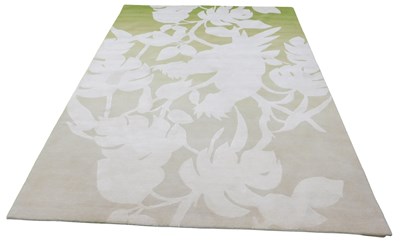 Lot 404 - A Knots Rugs pale green and cream...