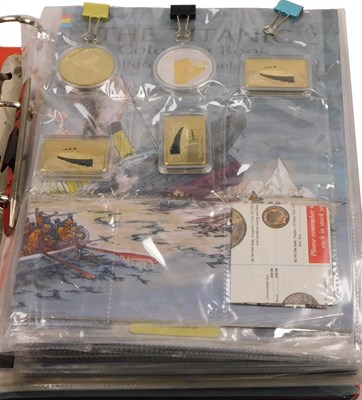 Lot 382 - A collection of Titanic memorabilia, coins and...