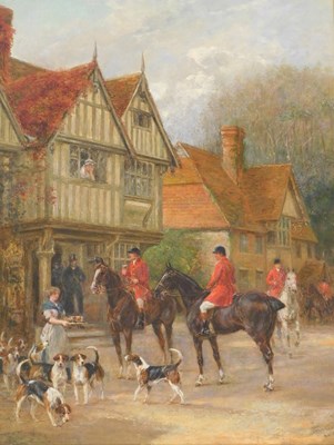 Lot 14 - Heywood Hardy (1842-1933). The Hunt, oil on...
