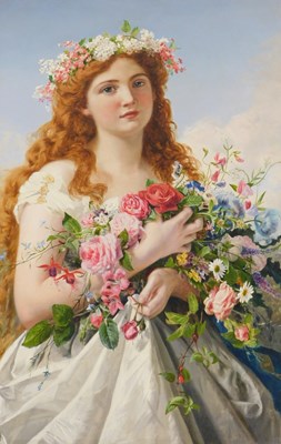 Lot 20 - Sophie Anderson (1823-1903). "Spring" - a...