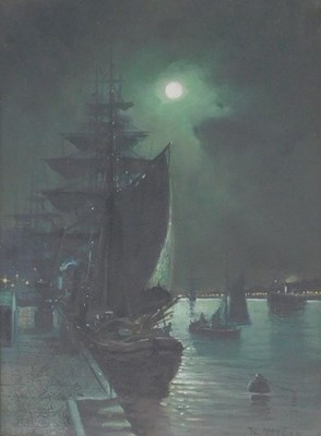 Lot 51 - Walter Linsley Meegan (1859-1944). Moonlit...