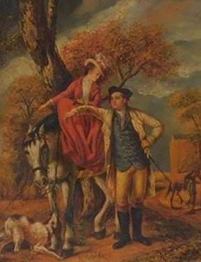 Lot 40 - H Mason (19thC). Lady on horseback, oil on...
