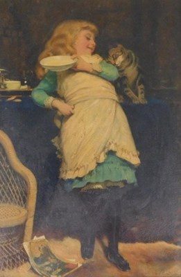 Lot 12 - Charles Burton Barber (1845-1894). Coaxing is...
