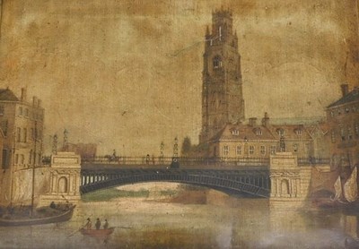 Lot 68 - 19thC. Coloured Oleograph, Boston, 39cm x 55cm.