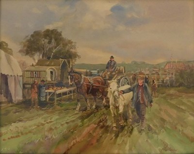 Lot 122 - Michael Crawley (19thC/20thC). The Horse Fair,...