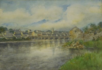 Lot 125 - M Allingham (19thC/20thC). River landscape...