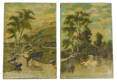 Lot 126 - 19thC British School. River landscapes, oil on...