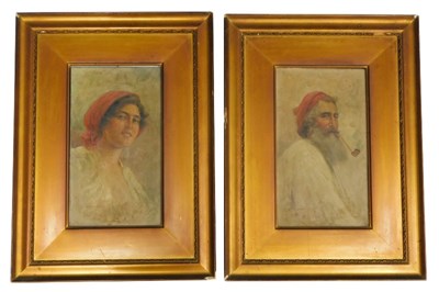Lot 129 - 19thC Italian School. Country man smoking a...