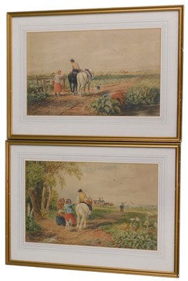 Lot 1146 - David Cox (19thC). Country figures with...