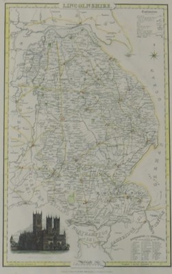 Lot 177 - Lincolnshire. Colour print map, published...